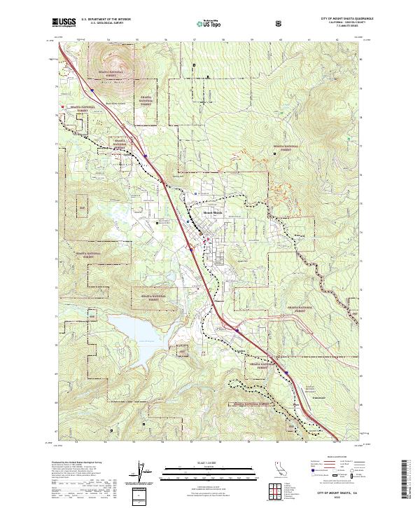 US Topo 7.5-minute map for City of Mount Shasta CA