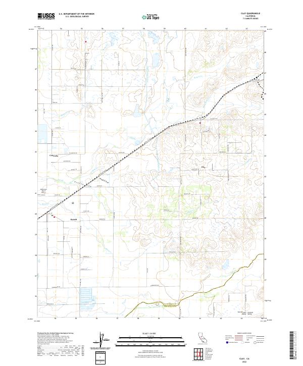 US Topo 7.5-minute map for Clay CA