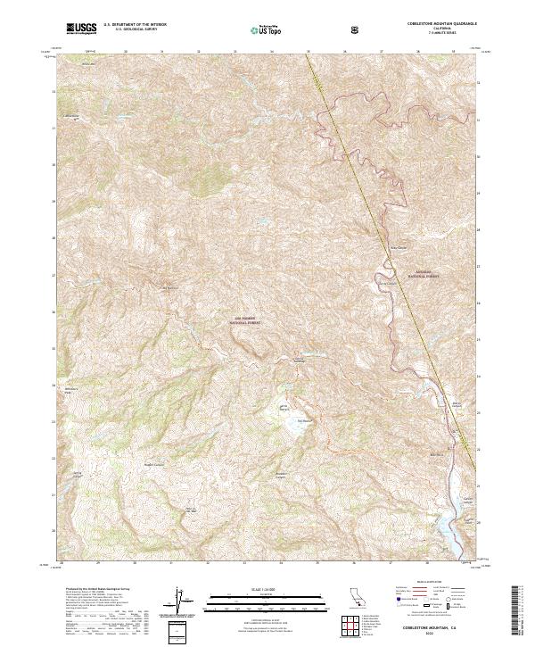 US Topo 7.5-minute map for Cobblestone Mountain CA