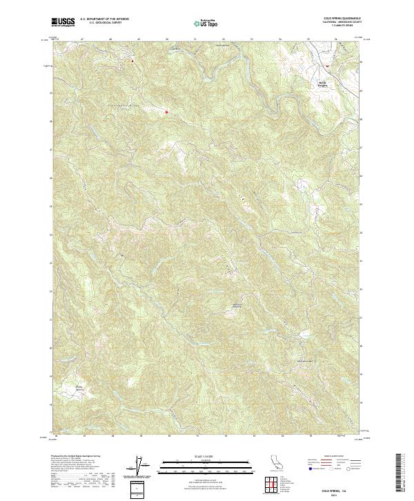 US Topo 7.5-minute map for Cold Spring CA
