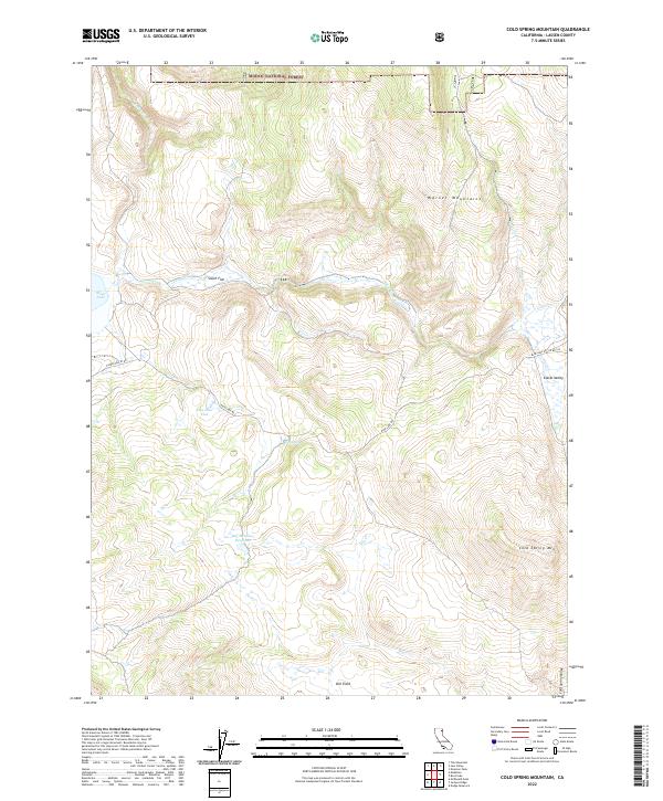 US Topo 7.5-minute map for Cold Spring Mountain CA