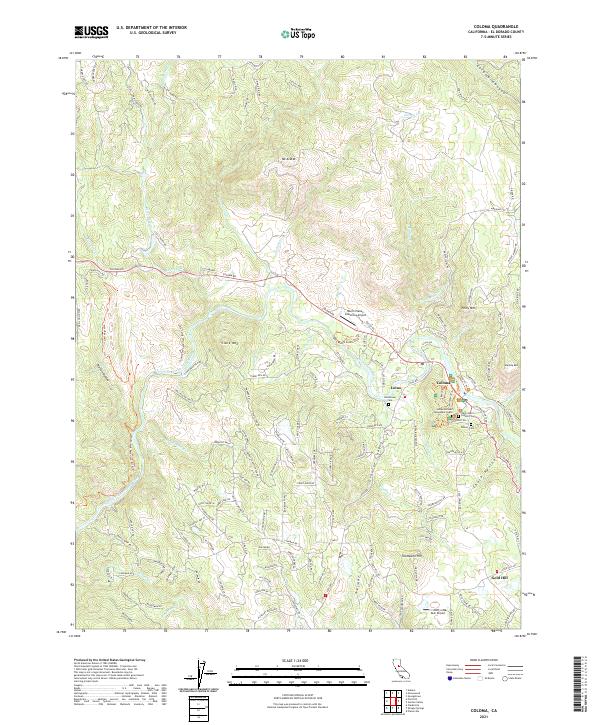 US Topo 7.5-minute map for Coloma CA