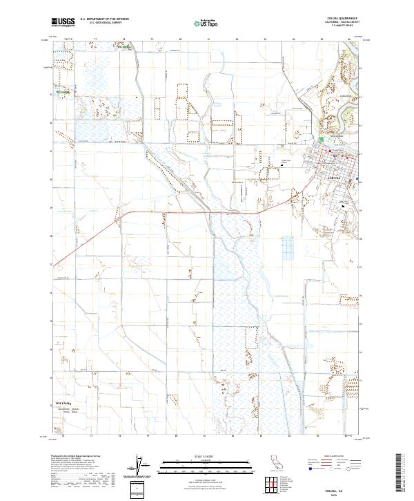 US Topo 7.5-minute map for Colusa CA