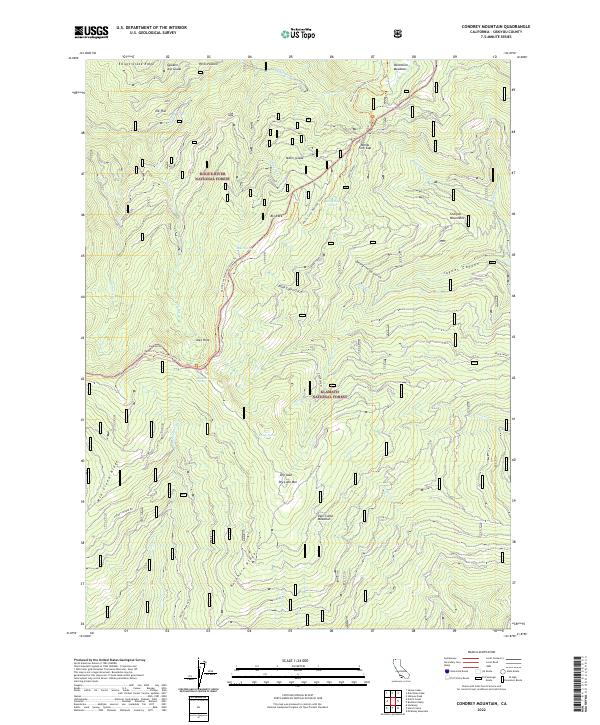 US Topo 7.5-minute map for Condrey Mountain CA