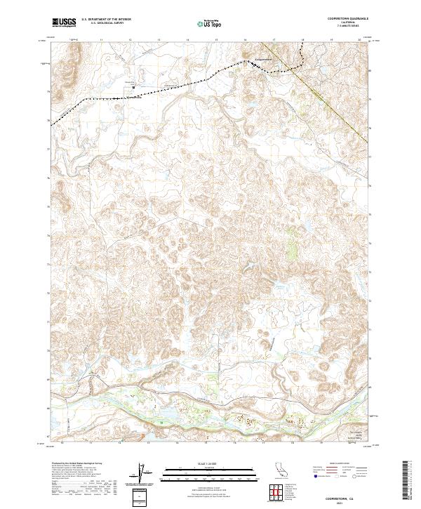 US Topo 7.5-minute map for Cooperstown CA