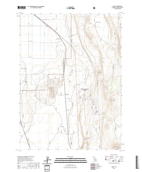 US Topo 7.5-minute map for Copic CA
