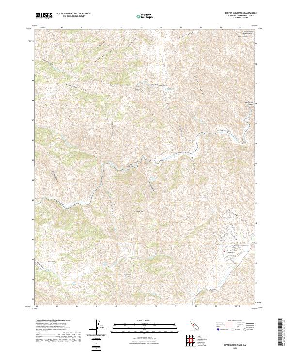 US Topo 7.5-minute map for Copper Mountain CA