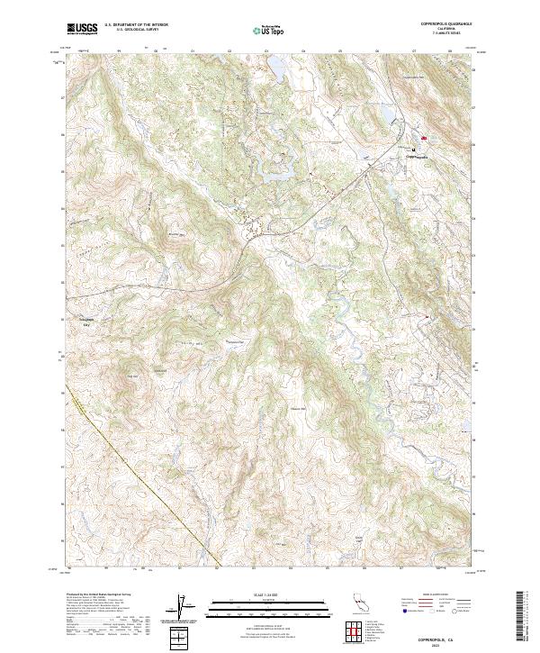 US Topo 7.5-minute map for Copperopolis CA