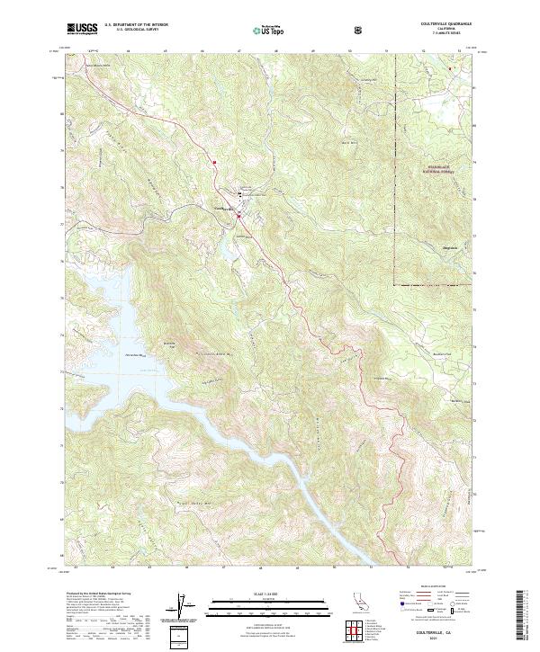 US Topo 7.5-minute map for Coulterville CA