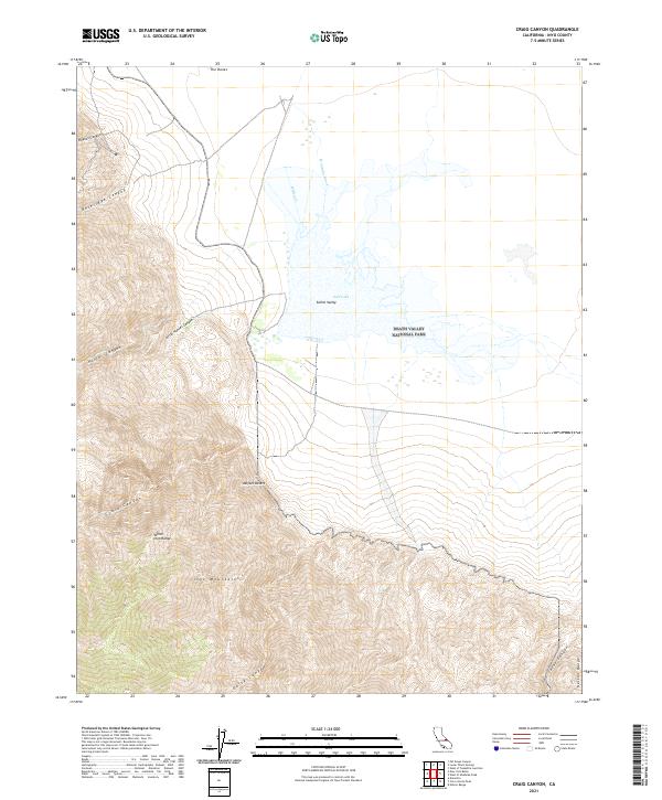 US Topo 7.5-minute map for Craig Canyon CA