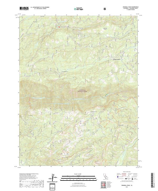 US Topo 7.5-minute map for Crandall Peak CA