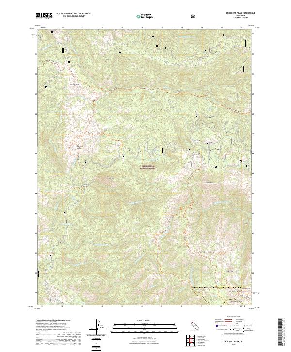 US Topo 7.5-minute map for Crockett Peak CA