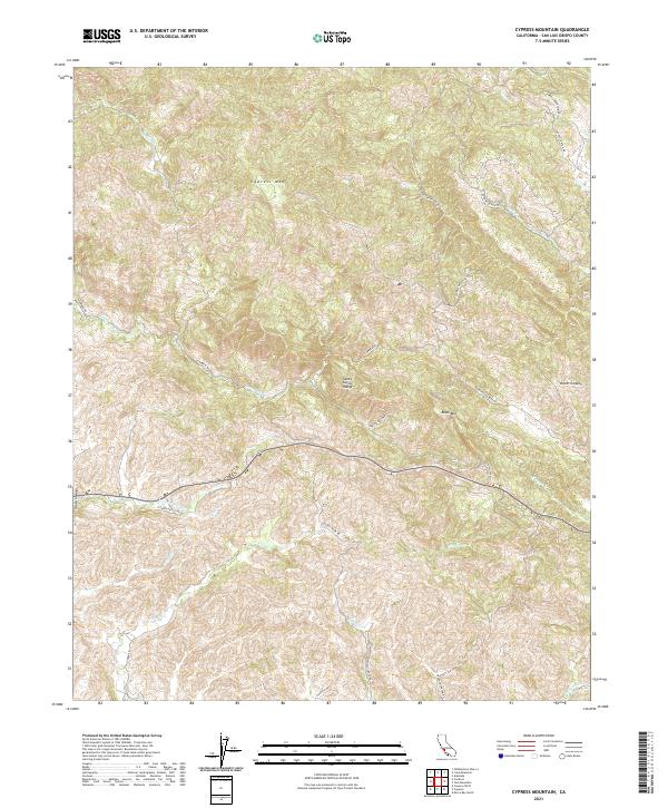 US Topo 7.5-minute map for Cypress Mountain CA