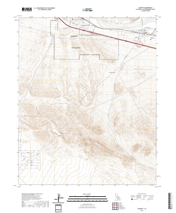 US Topo 7.5-minute map for Daggett CA