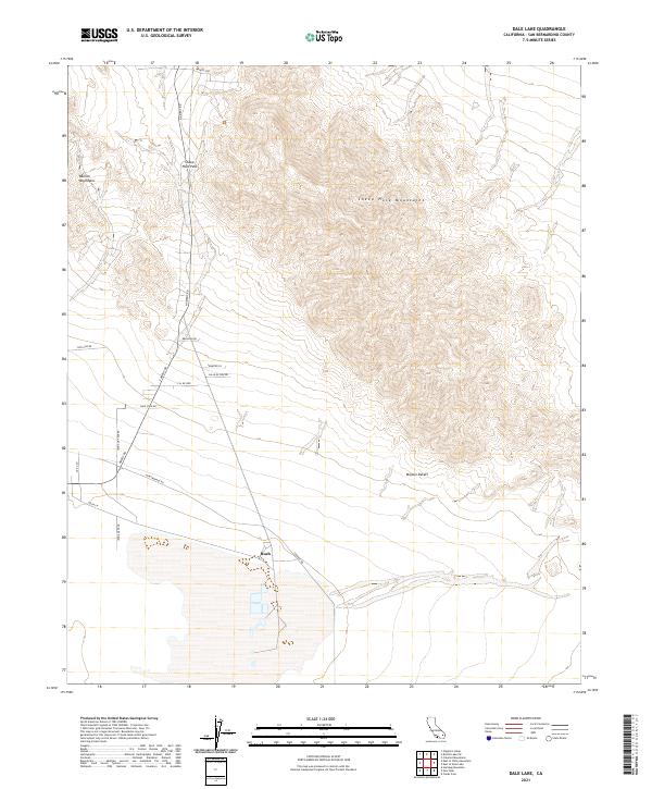 US Topo 7.5-minute map for Dale Lake CA