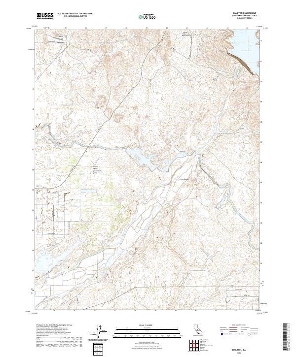 US Topo 7.5-minute map for Daulton CA