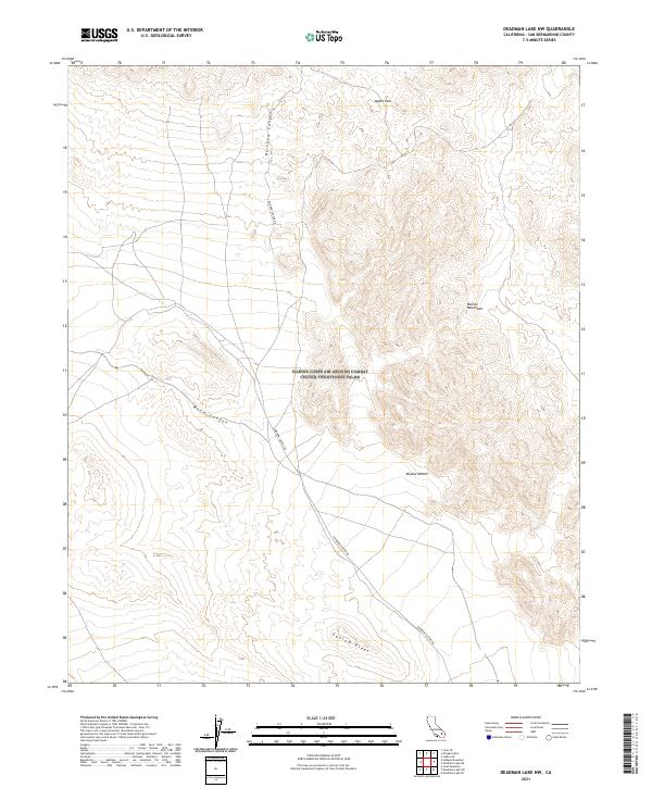 US Topo 7.5-minute map for Deadman Lake NW CA
