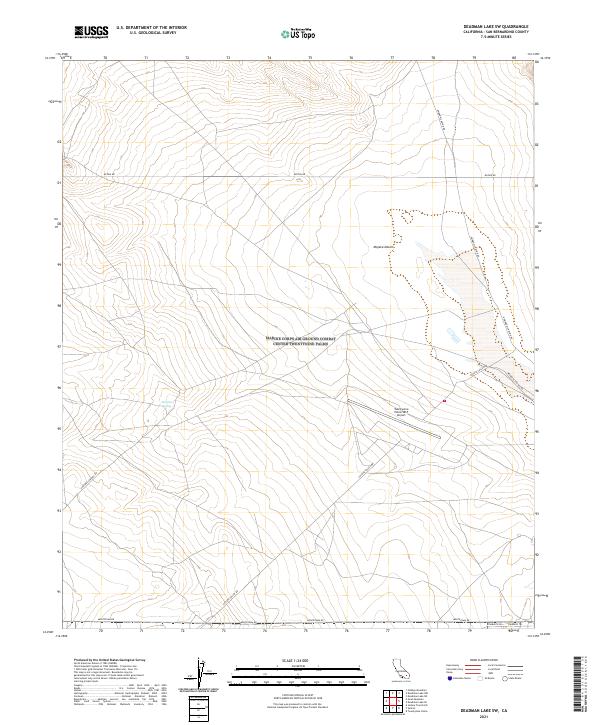 US Topo 7.5-minute map for Deadman Lake SW CA