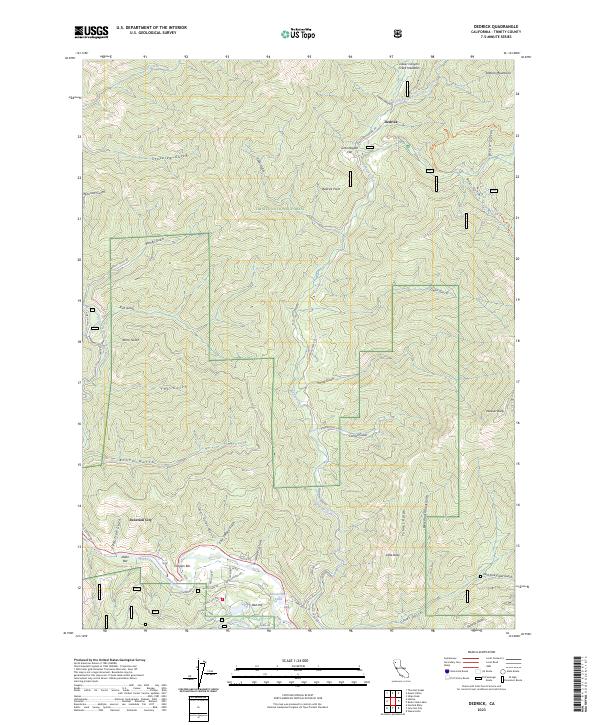 US Topo 7.5-minute map for Dedrick CA