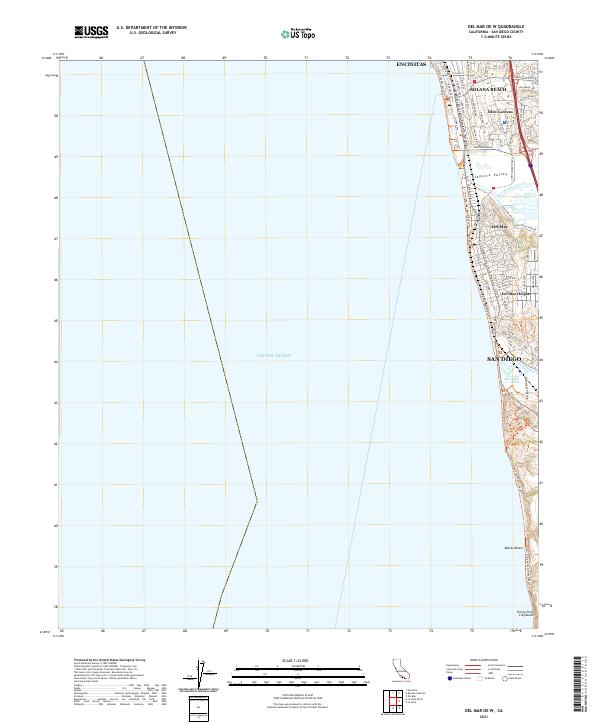 US Topo 7.5-minute map for Del Mar OE W CA
