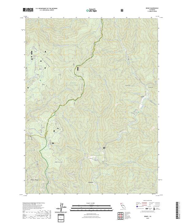 US Topo 7.5-minute map for Denny CA
