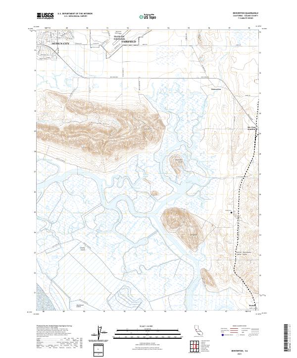 US Topo 7.5-minute map for Denverton CA