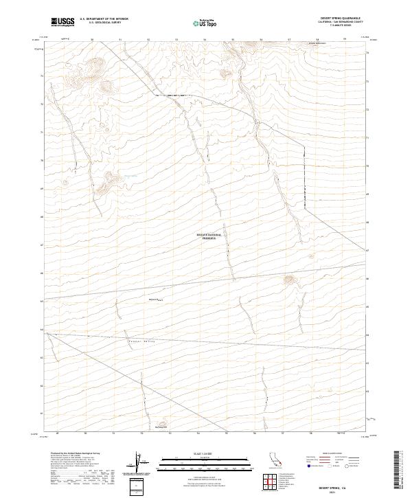 US Topo 7.5-minute map for Desert Spring CA – American Map Store