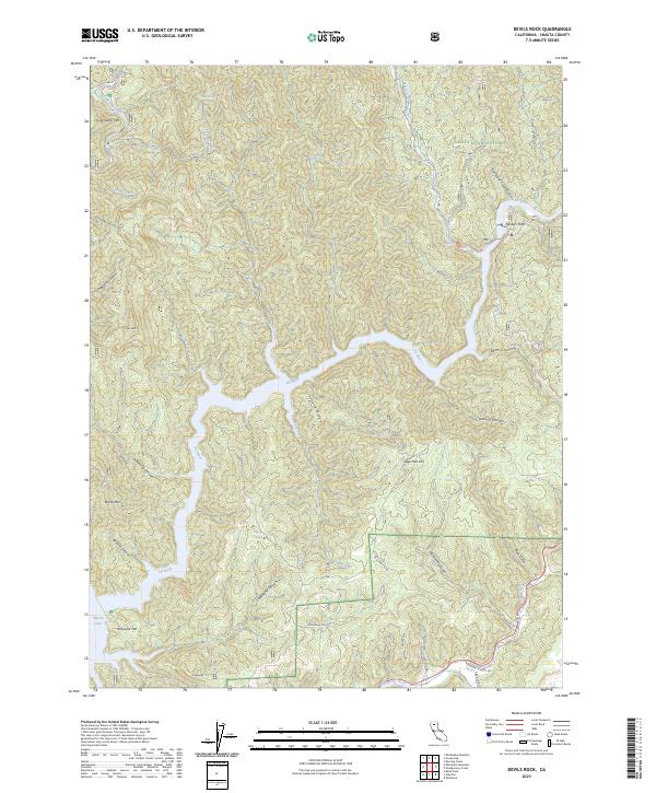 US Topo 7.5-minute map for Devils Rock CA