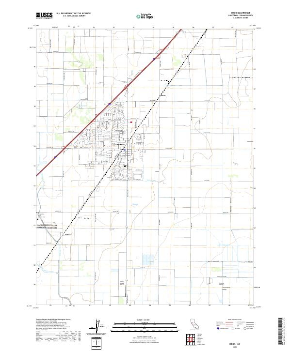 US Topo 7.5-minute map for Dixon CA