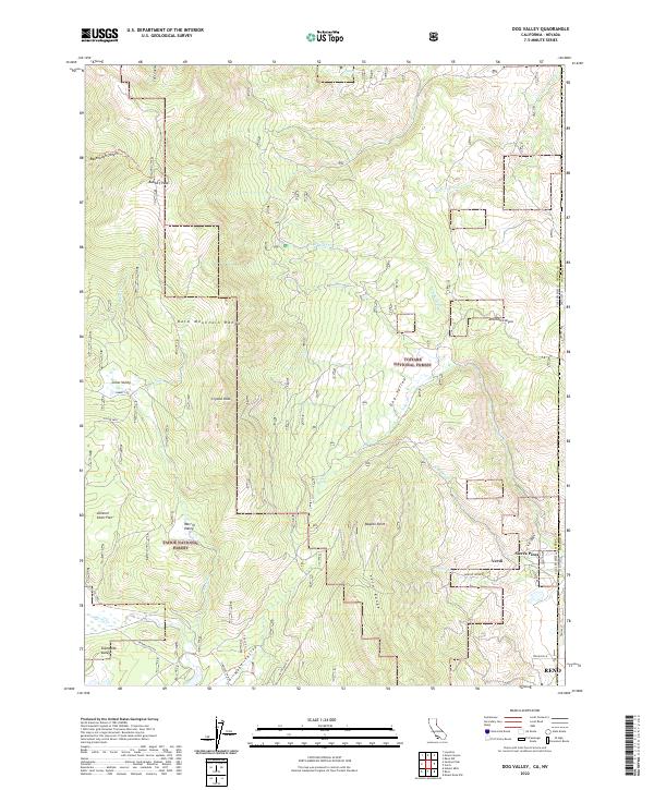 US Topo 7.5-minute map for Dog Valley CANV