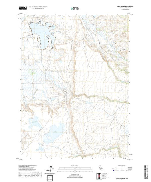 US Topo 7.5-minute map for Dorris Reservoir CA – American Map Store