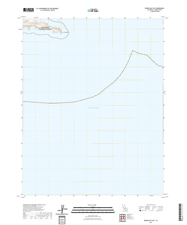 US Topo 7.5-minute map for Drakes Bay OE S CA