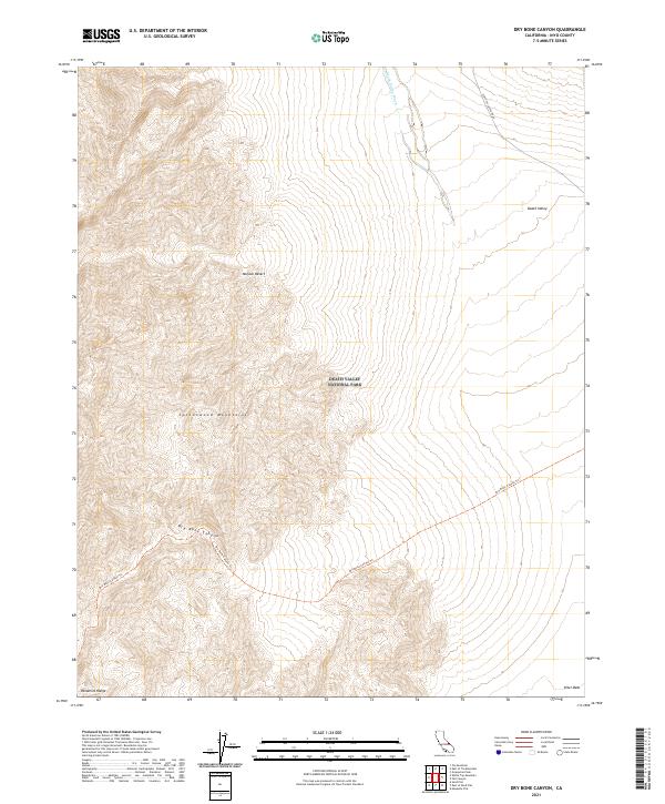 US Topo 7.5-minute map for Dry Bone Canyon CA