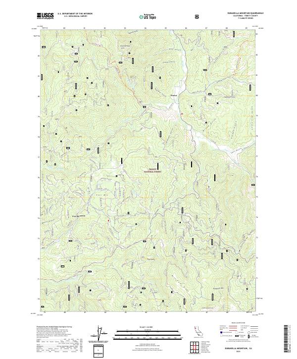US Topo 7.5-minute map for Dubakella Mountain CA