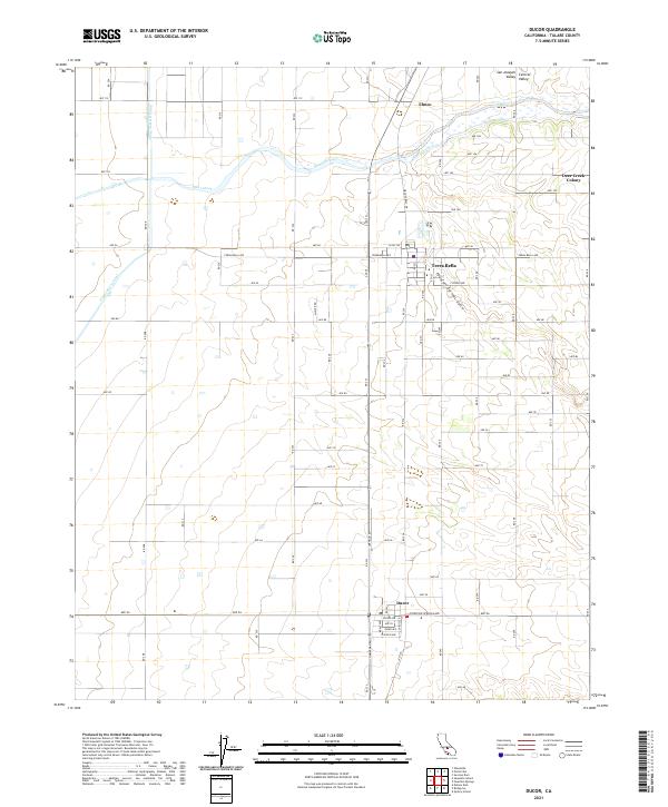 US Topo 7.5-minute map for Ducor CA