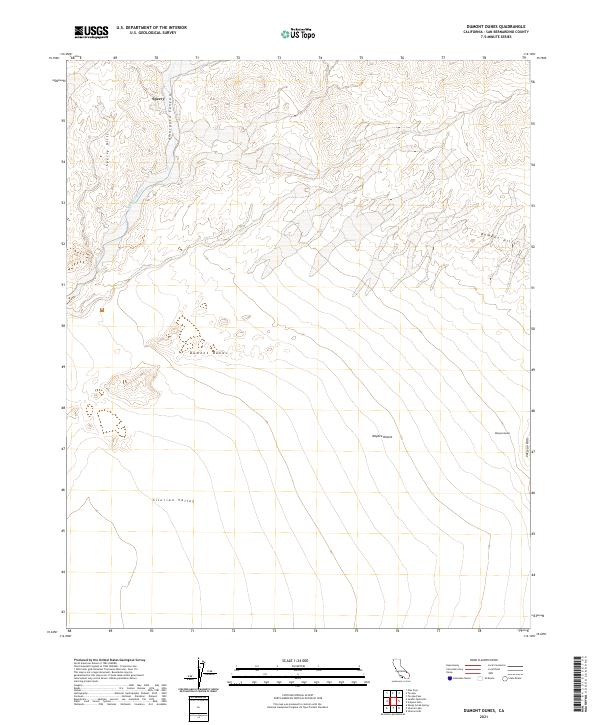 US Topo 7.5-minute map for Dumont Dunes CA