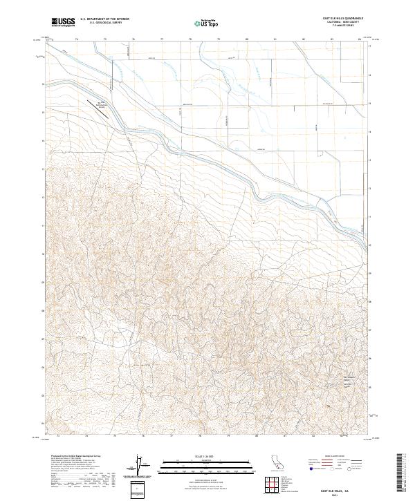 US Topo 7.5-minute map for East Elk Hills CA