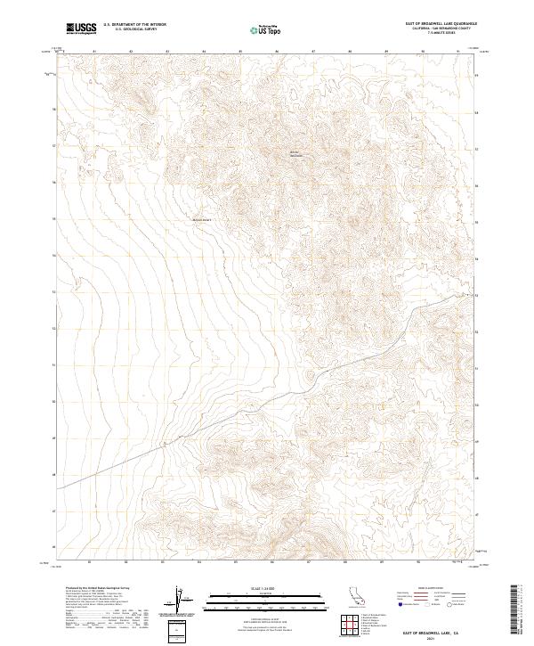 US Topo 7.5-minute map for East of Broadwell Lake CA