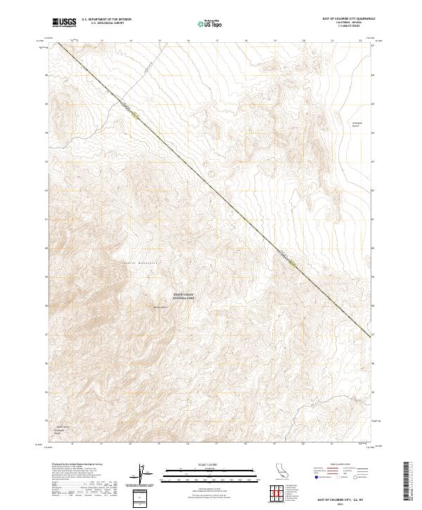 US Topo 7.5-minute map for East of Chloride City CANV – American Map Store