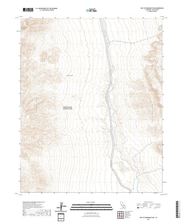 US Topo 7.5-minute map for East of Deadman Pass CA