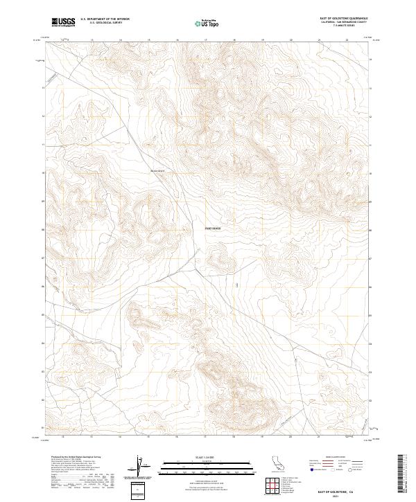 US Topo 7.5-minute map for East of Goldstone CA