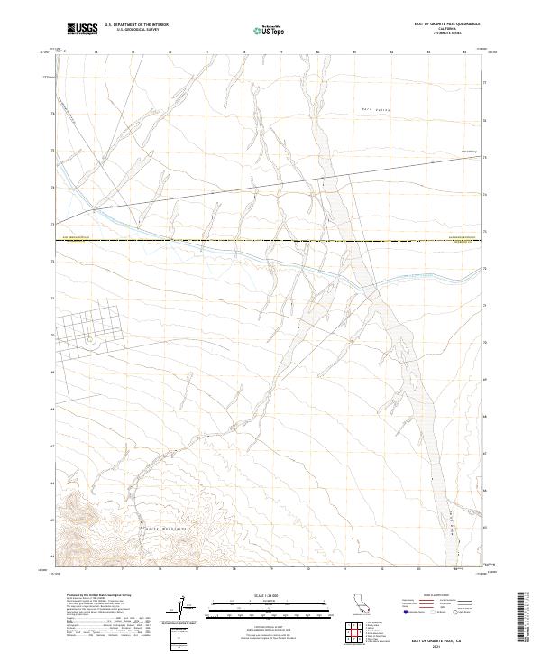 US Topo 7.5-minute map for East of Granite Pass CA