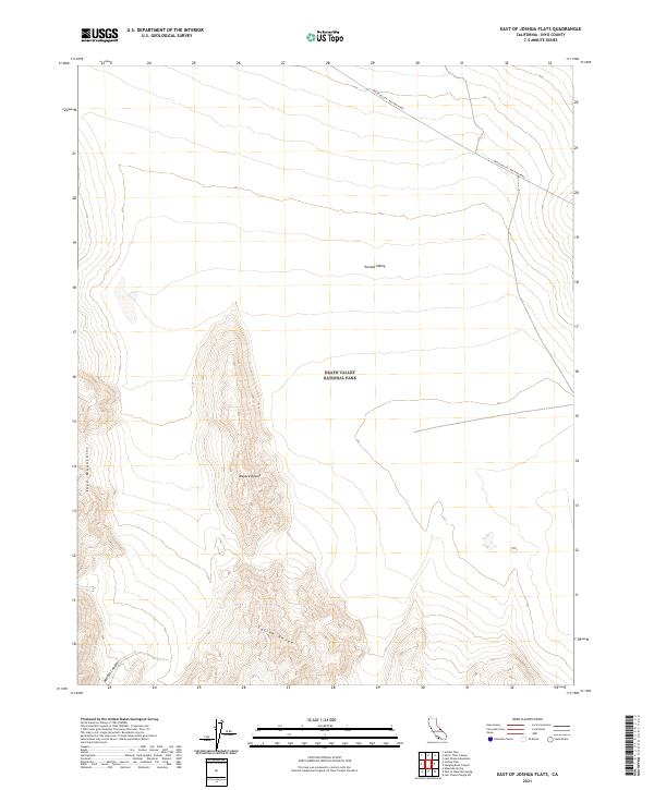 US Topo 7.5-minute map for East of Joshua Flats CA