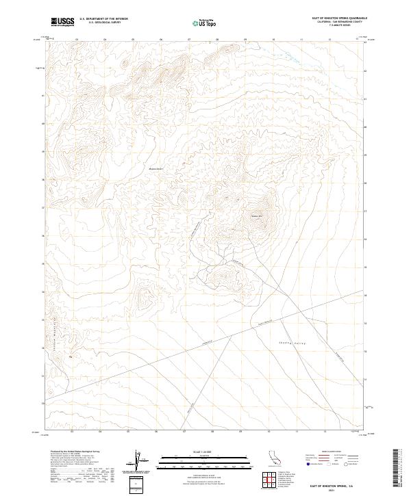 US Topo 7.5-minute map for East of Kingston Spring CA