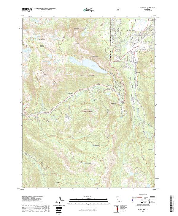 US Topo 7.5-minute map for Echo Lake CA