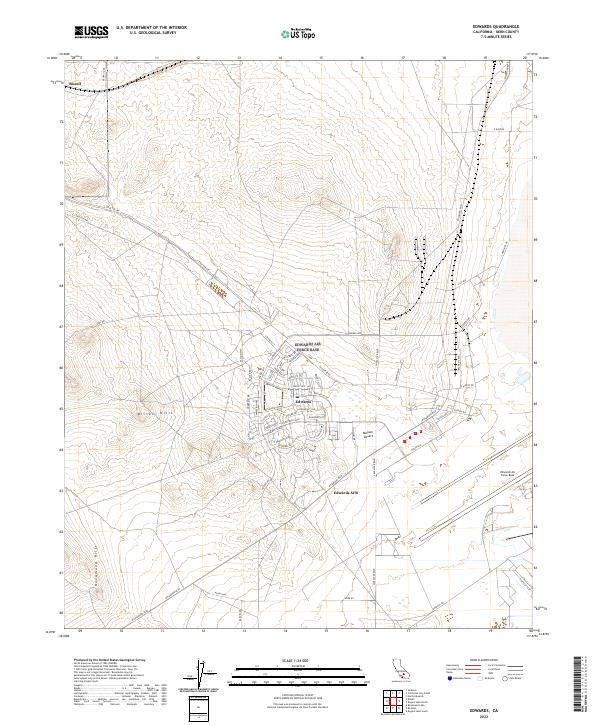 US Topo 7.5-minute map for Edwards CA