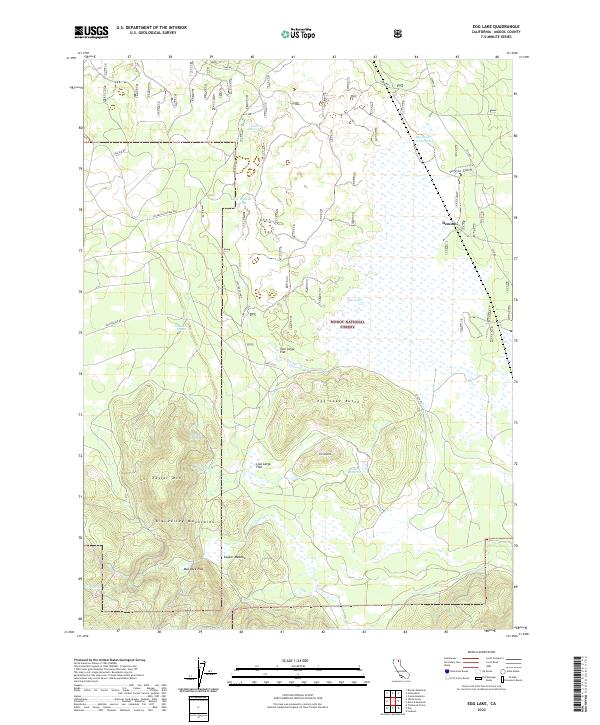 US Topo 7.5-minute map for Egg Lake CA