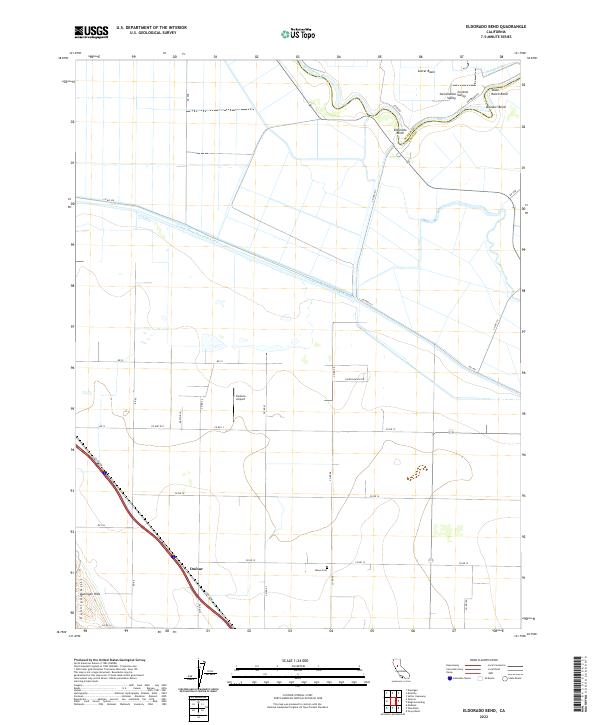 US Topo 7.5-minute map for Eldorado Bend CA