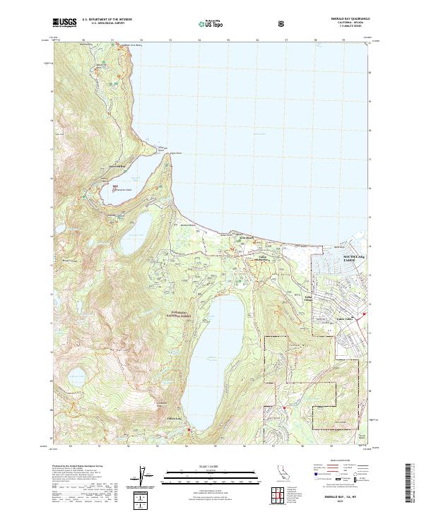 US Topo 7.5-minute map for Emerald Bay CANV