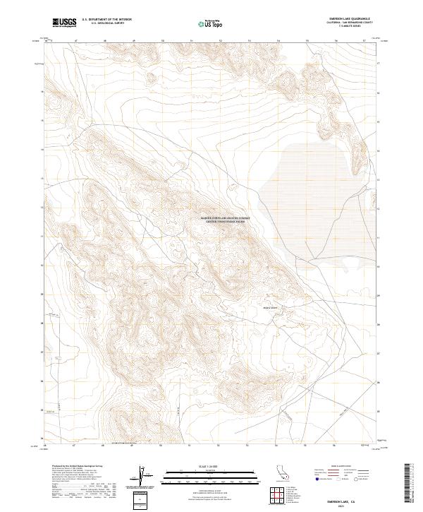 US Topo 7.5-minute map for Emerson Lake CA
